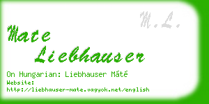 mate liebhauser business card